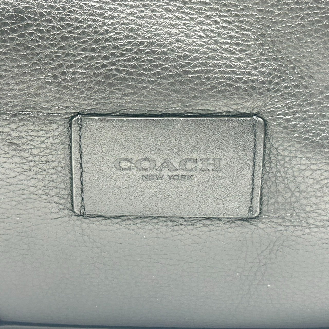 COACH コーチ フィールド トートバッグ CR324 ビジネスバッグ ブリーフケース A4収納可 自立可 大容量 本革 ペブルドレザー ブラック 黒 シルバー金具 メンズ 通勤通学 書類鞄 人気モデル クリーニング済み X