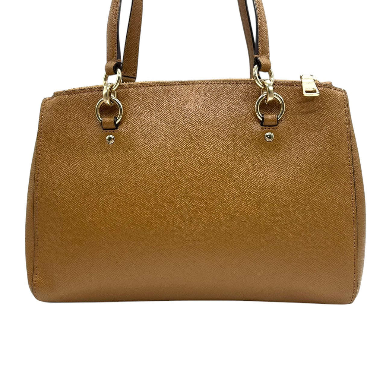 【未使用級/美品】COACH コーチ リリー キャリーオール 2WAY ハンドバッグ トートバッグ F76938 ワンショルダー 斜め掛け可 自立可 本革 クロスグレインレザー ブラウン キャメル系 レディース ビジネス 通勤通学 人気モデル s52