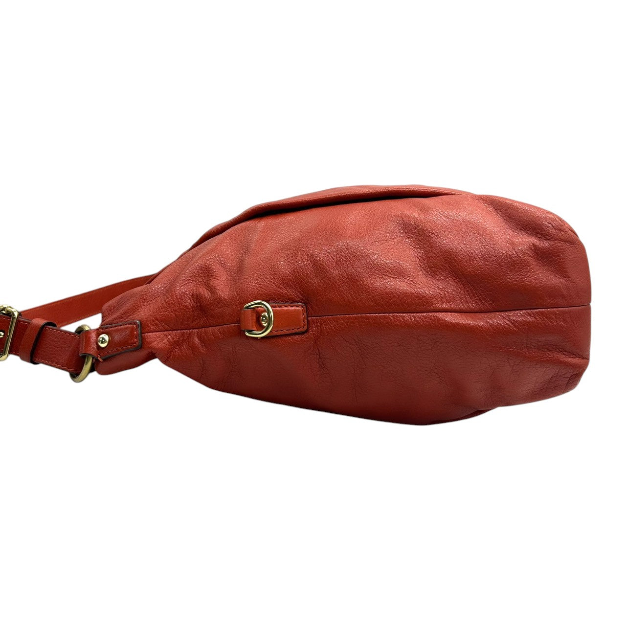 【美品】COACH コーチ 2WAY ショルダーバッグ ハンドバッグ F21762 ワンショルダー 斜め掛け可 A4収納可 大容量 本革 ペブルドレザー オレンジ レッド系 レディース エレガント カジュアル 通勤通学 人気モデル クリーニング済み s52