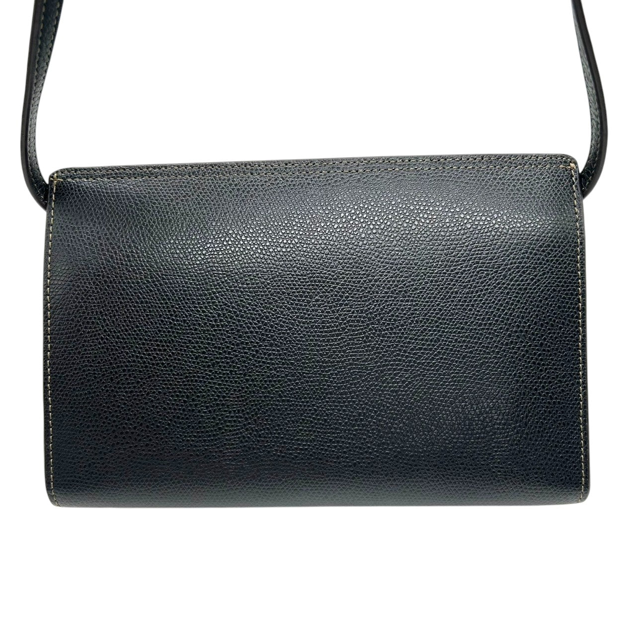 【未使用級/美品】FURLA フルラ ショルダーウォレット お財布ポシェット 2WAY クラッチバッグ 斜め掛け可 本革 レザー トリコロール ブラック グレー アイボリー ゴールド金具 カード多数収納 レディース 人気モデル クリーニング済み s57