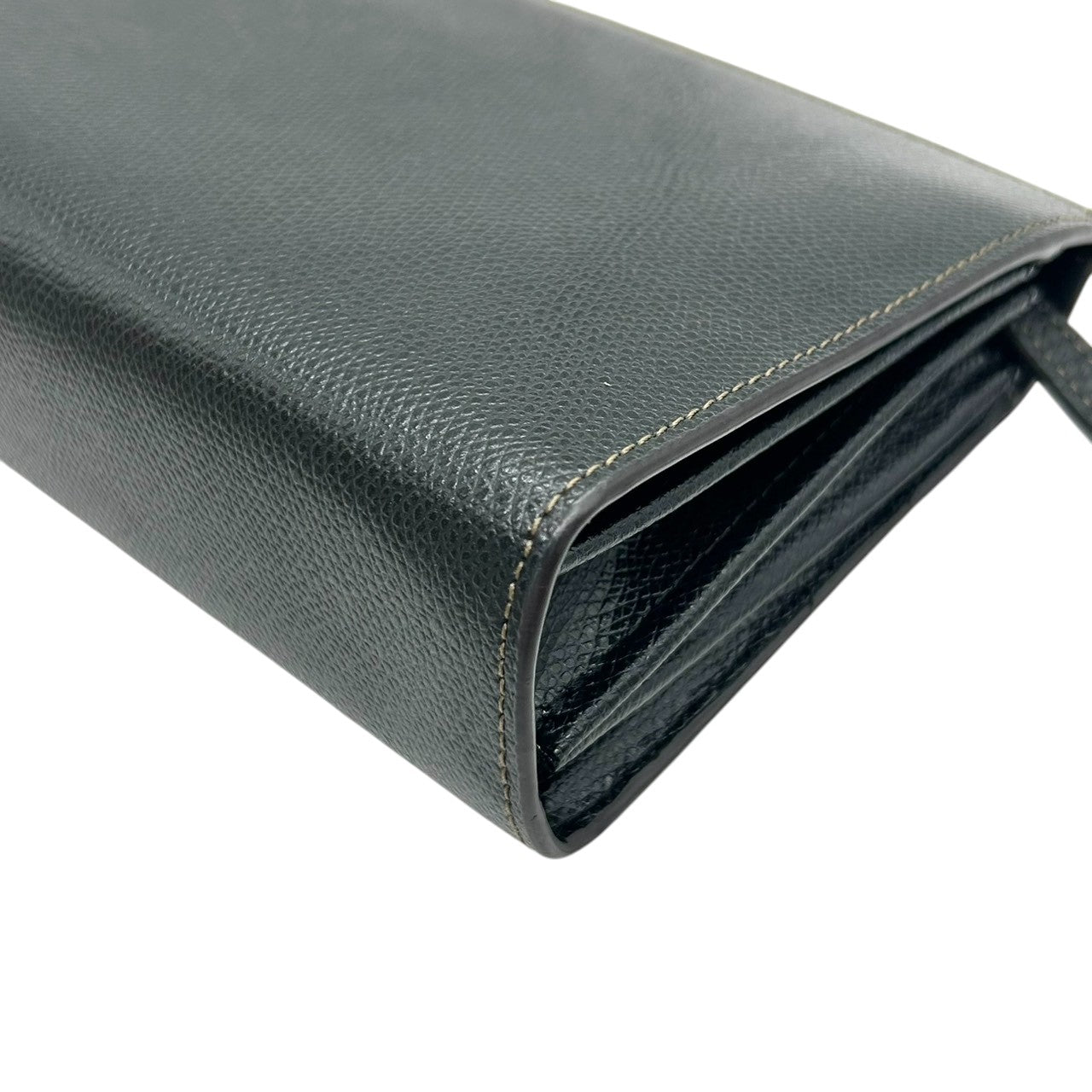 【未使用級/美品】FURLA フルラ ショルダーウォレット お財布ポシェット 2WAY クラッチバッグ 斜め掛け可 本革 レザー トリコロール ブラック グレー アイボリー ゴールド金具 カード多数収納 レディース 人気モデル クリーニング済み s57