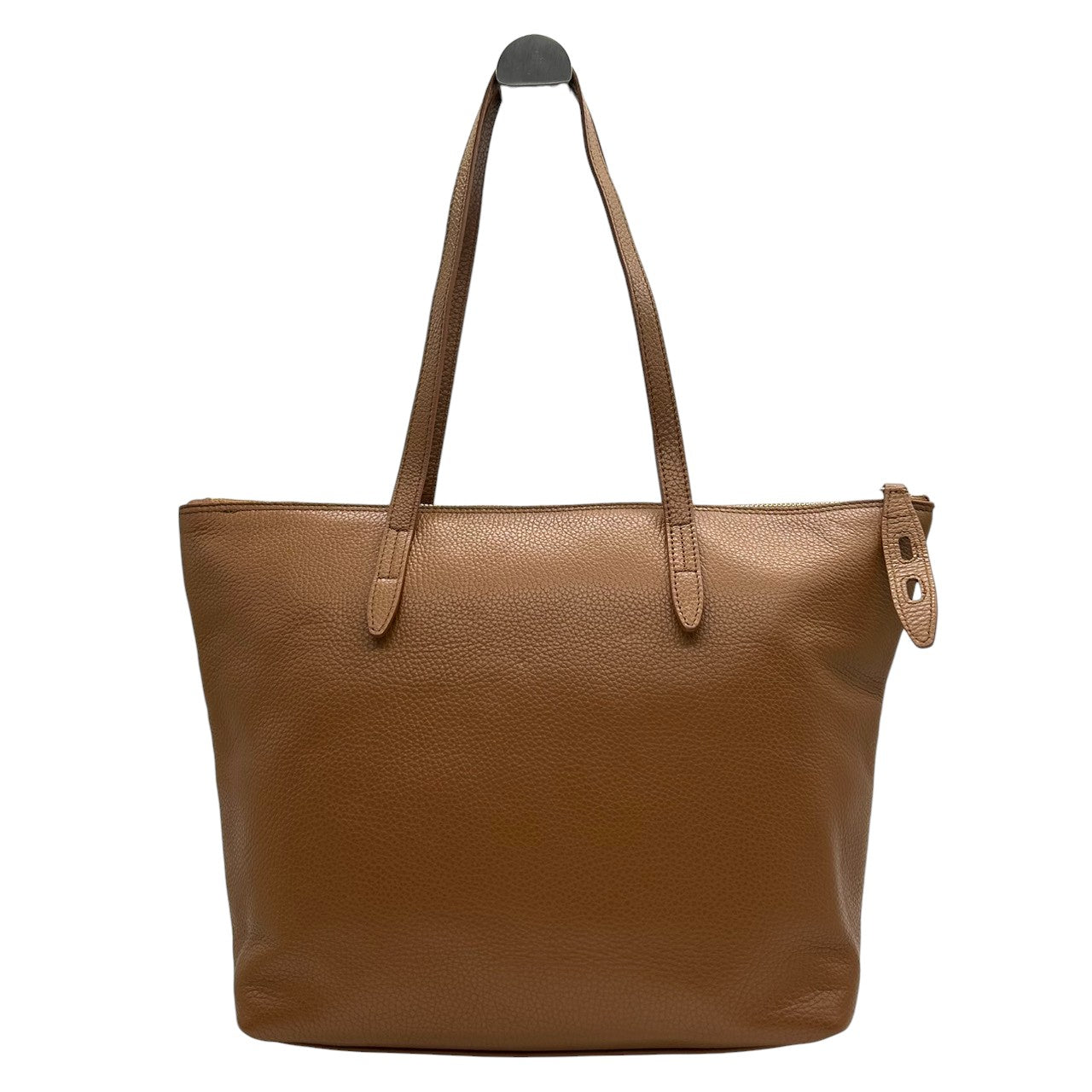 【未使用級/美品】FURLA フルラ トートバッグ ルーチェ ワンショルダー A4収納可 自立可 大容量 本革 ペブルドレザー ブラウン キャメル系 ゴールド金具 レディース ビジネスバッグ 通勤通学 エレガント 人気モデル クリーニング済み s57