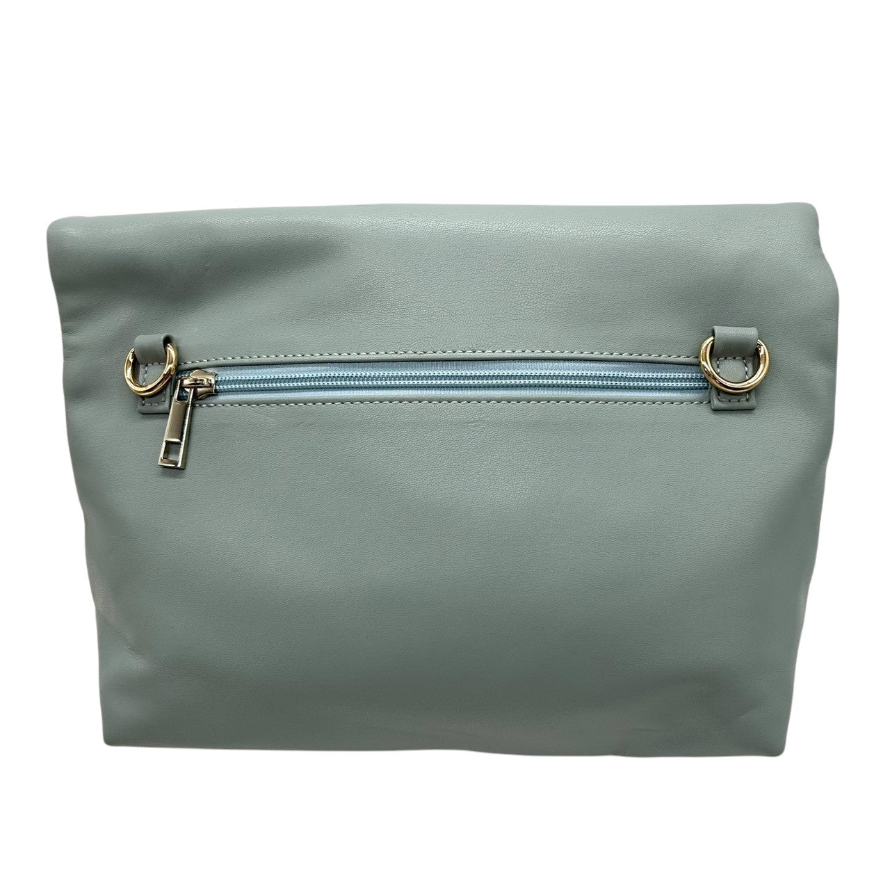 【PAPILLONNER】パピヨネ 2WAY クラッチバッグ ショルダーバッグ ハンドバッグ 斜め掛け可 レザー スエード ブルーグレー系 バイカラー バンブー ターンロック レディース エレガント スタイリッシュ 人気モデル クリーニング済み s54