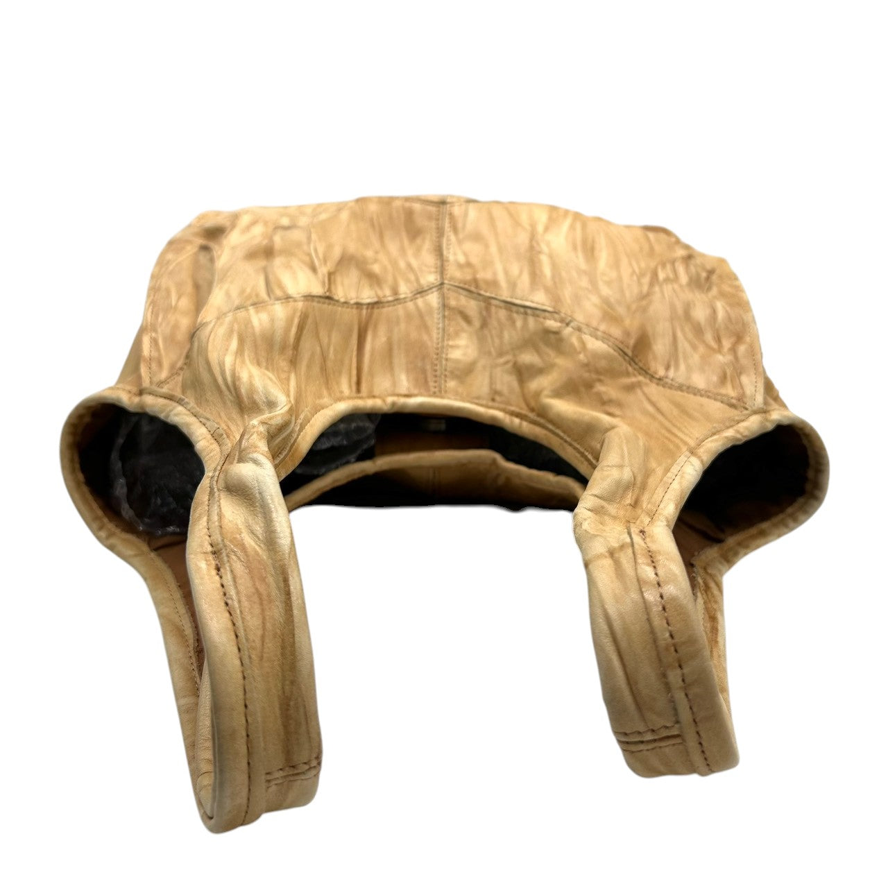 【美品】Anti-Forme Design アンチフォルムデザイン トートバッグ ワンショルダー 自立可 A4収納可 大容量 本革 レザー シワ加工 パッチワーク ブラウン キャメル系 レディース ナチュラル カジュアル 人気モデル クリーニング済み s67