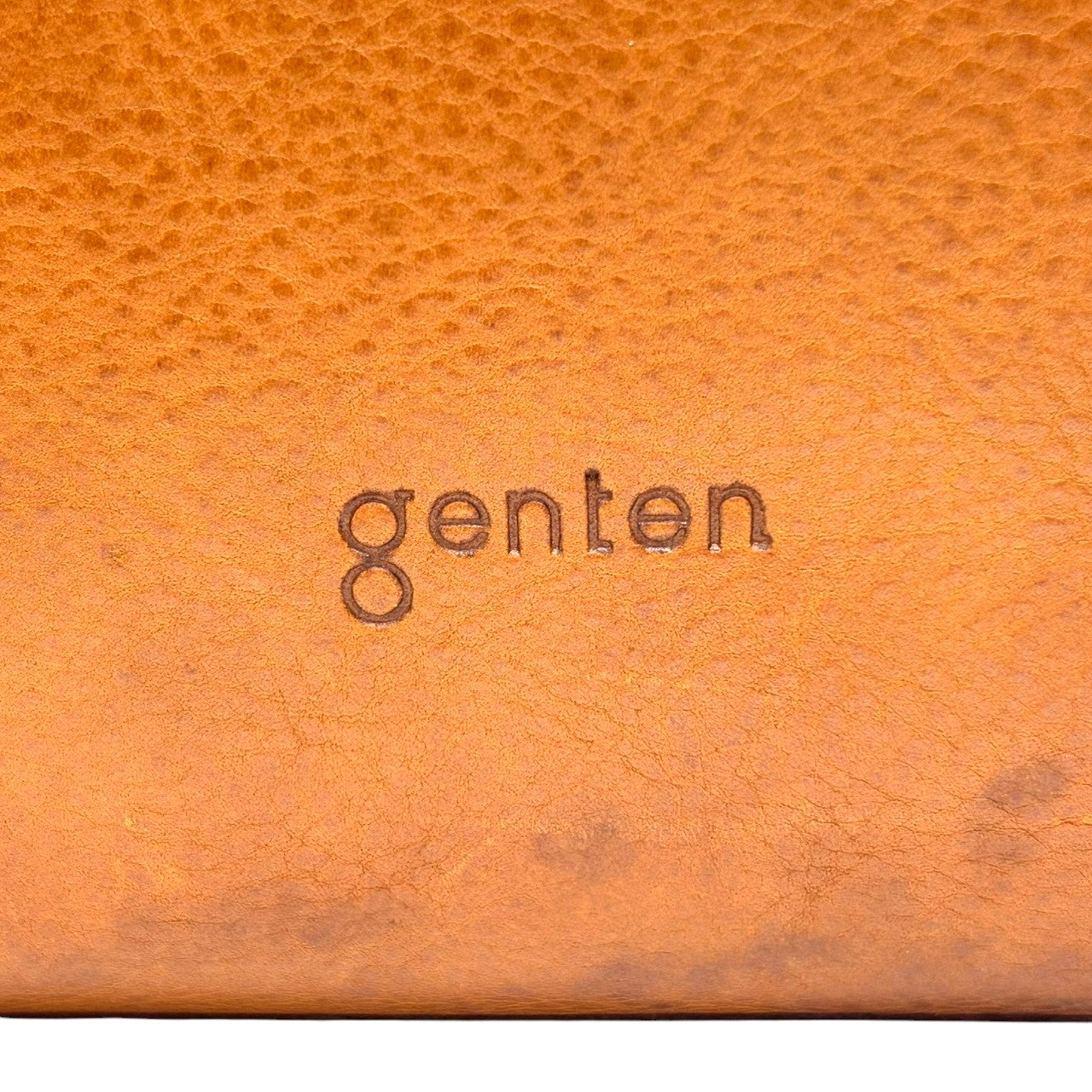 【genten】ゲンテン トートバッグ ワンショルダー A4収納可 自立可 大容量 本革 レザー シボ革 ブラウン キャメル系 レディース ナチュラル カジュアル ビジネス 通勤通学 ステッチデザイン 人気モデル クリーニング済み s67