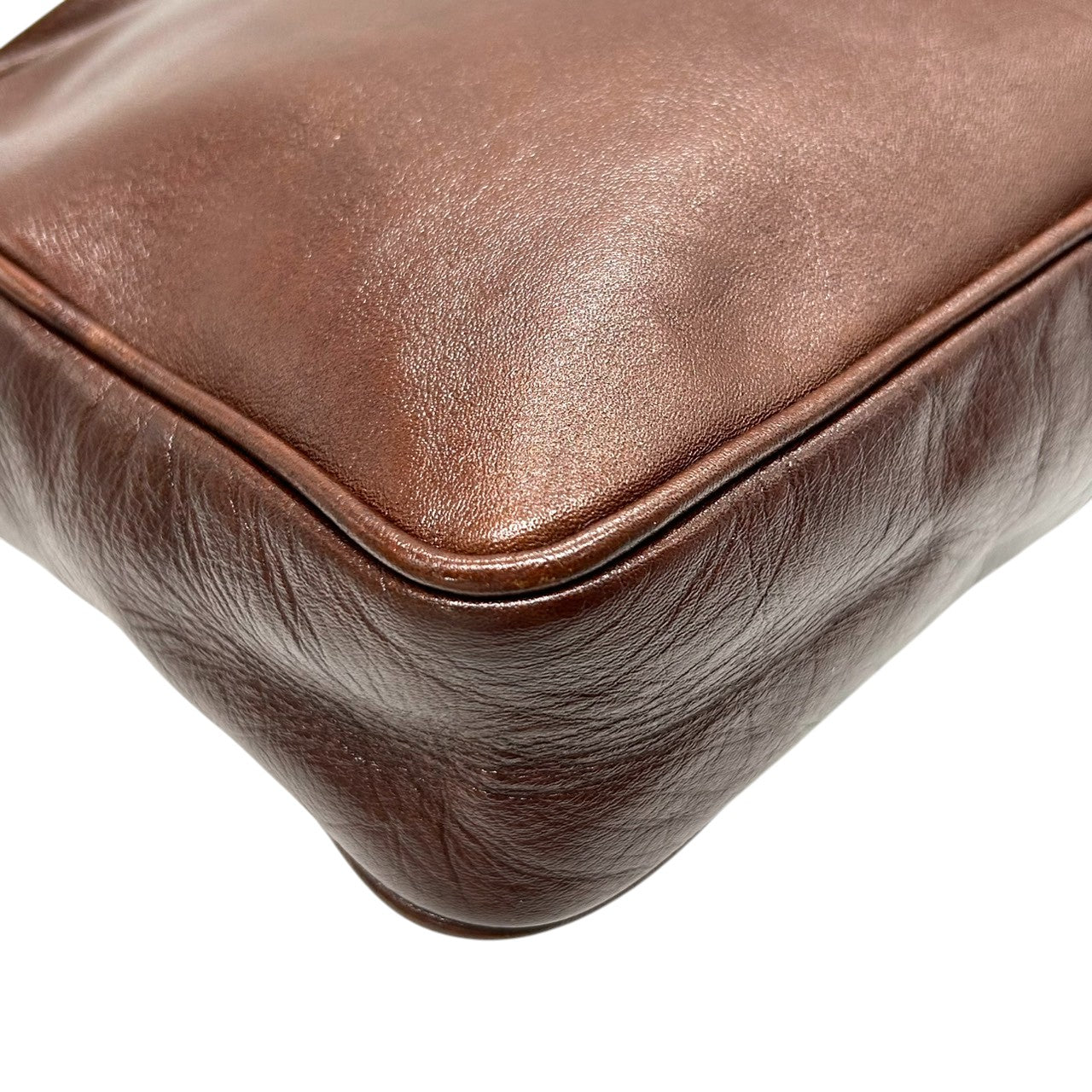 【美品】GOLD PFEIL ゴールドファイル ショルダーバッグ 斜め掛け可 本革 レザー ダークブラウン ゴールド金具 ドイツ製 ヴィンテージ クラシック レディース メンズ ユニセックス 上品 エレガント 人気モデル クリーニング済み s74