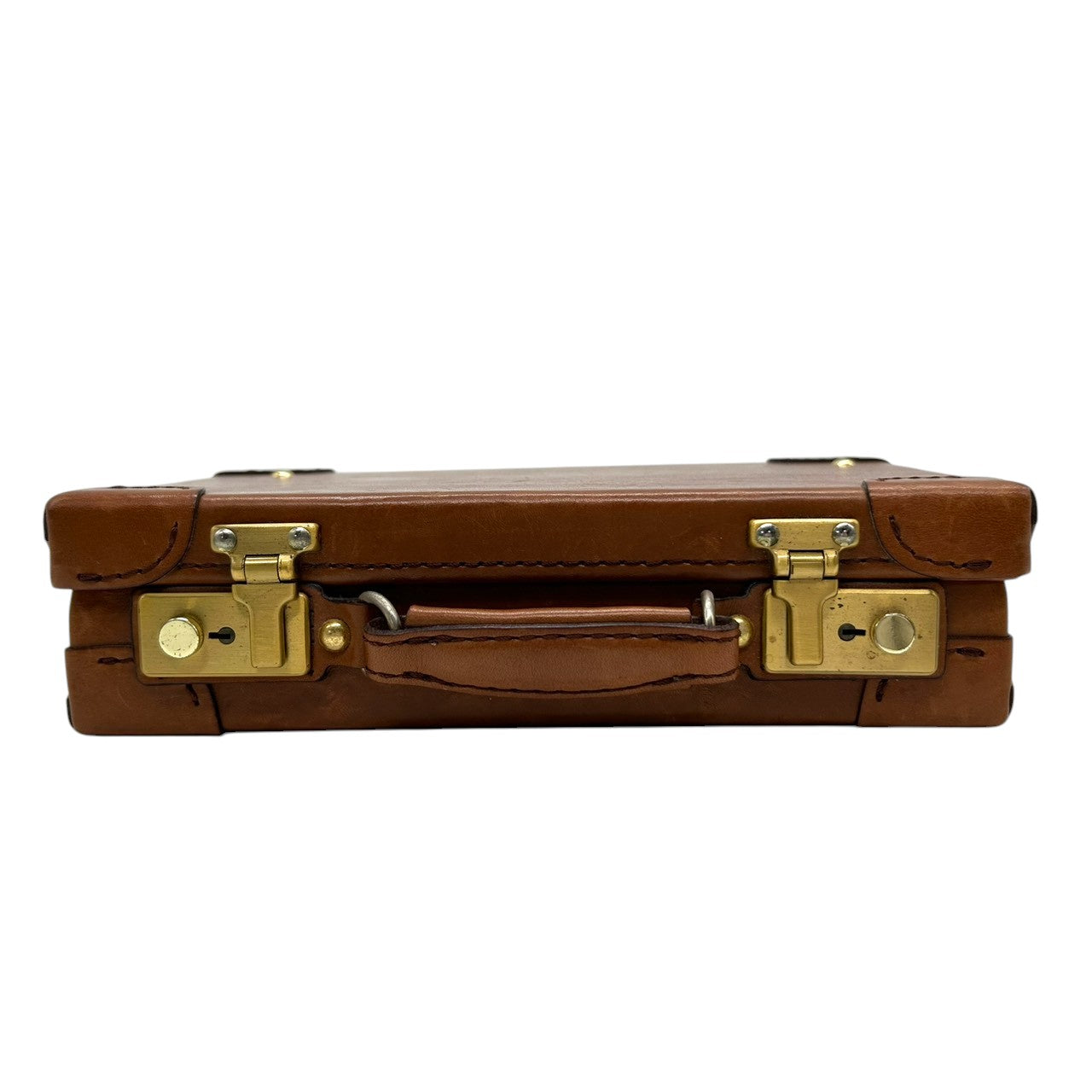 【SILVER LAKE CLUB】シルバーレイククラブ トランクケース ミニトランク アタッシュケース 本革 レザー ブラウン ゴールド金具 メンズ レディース ユニセックス ヴィンテージ レトロ クラシック インテリア 日本製 人気ブランド s74