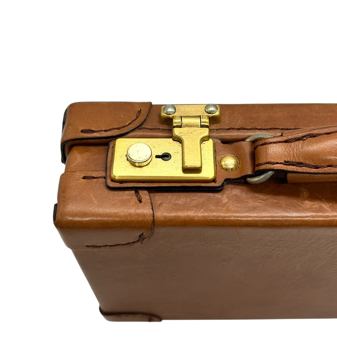 【SILVER LAKE CLUB】シルバーレイククラブ トランクケース ミニトランク アタッシュケース 本革 レザー ブラウン ゴールド金具 メンズ レディース ユニセックス ヴィンテージ レトロ クラシック インテリア 日本製 人気ブランド s74