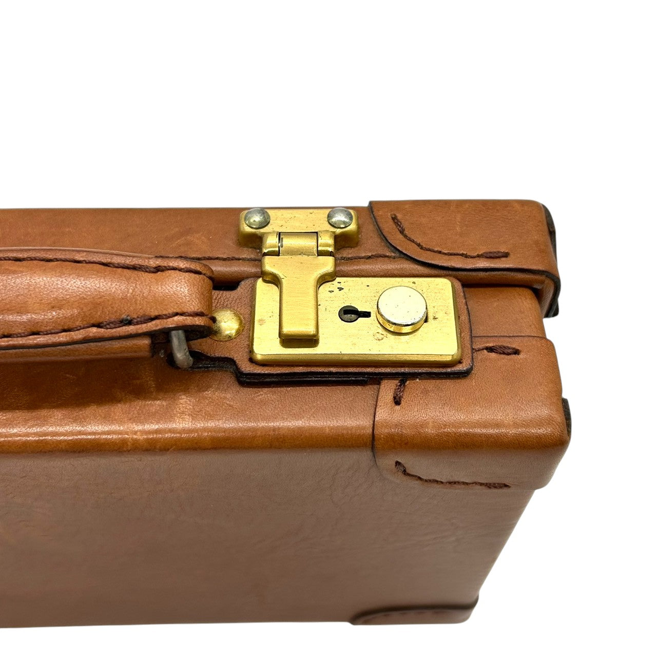 【SILVER LAKE CLUB】シルバーレイククラブ トランクケース ミニトランク アタッシュケース 本革 レザー ブラウン ゴールド金具 メンズ レディース ユニセックス ヴィンテージ レトロ クラシック インテリア 日本製 人気ブランド s74