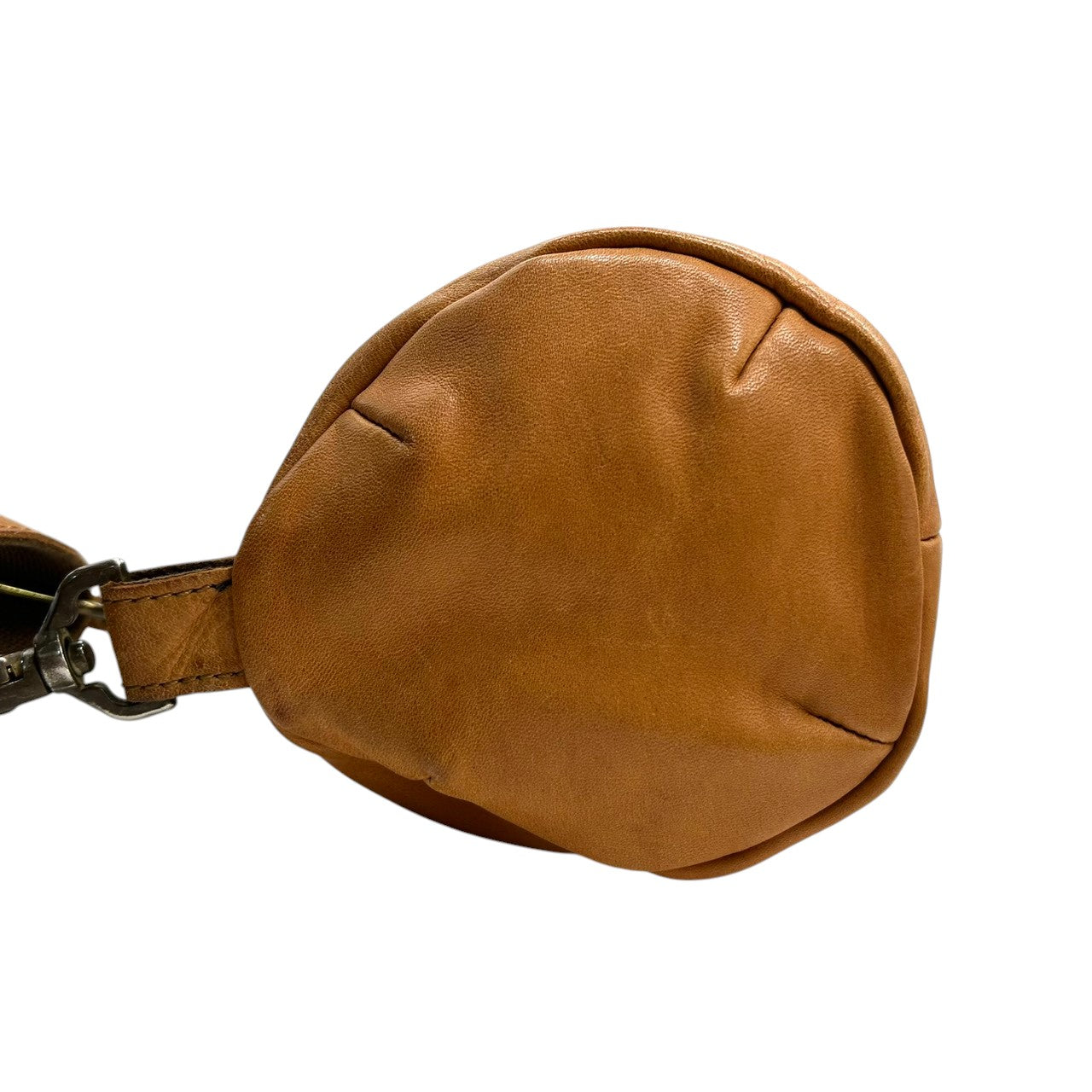 【Butler Verner Sails】バトラーバーナーセイルズ ショルダーバッグ ドラムバッグ 筒形 斜め掛け可 本革 レザー キャメル ブラウン系 日本製 メンズ レディース ユニセックス カジュアル ヴィンテージ風 人気モデル クリーニング済み s74