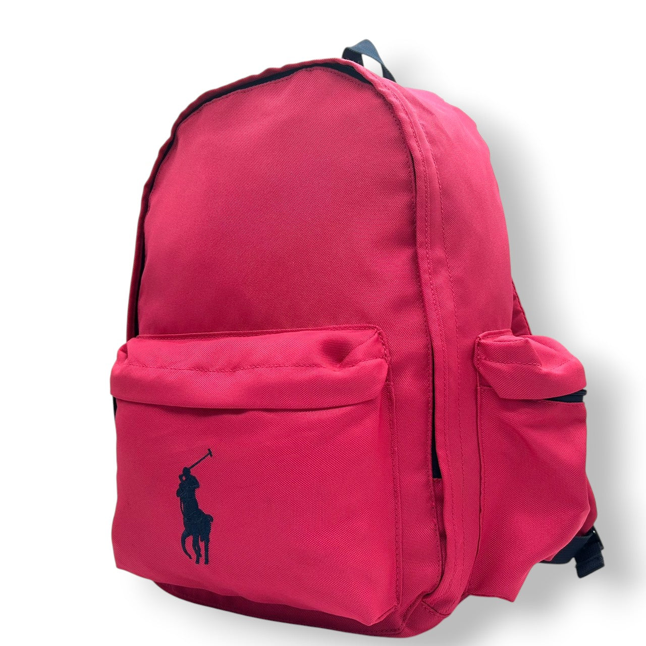 【未使用級】ポロ ラルフローレン リュック・デイパック バックパック ナイロン ピンク ネイビー ポニー刺繍 ロゴ A4収納可 軽量 大容量 カジュアル レディース メンズ ユニセックス 通勤 通学 旅行 シンプルデザイン クリーニング済み 自立可 u13