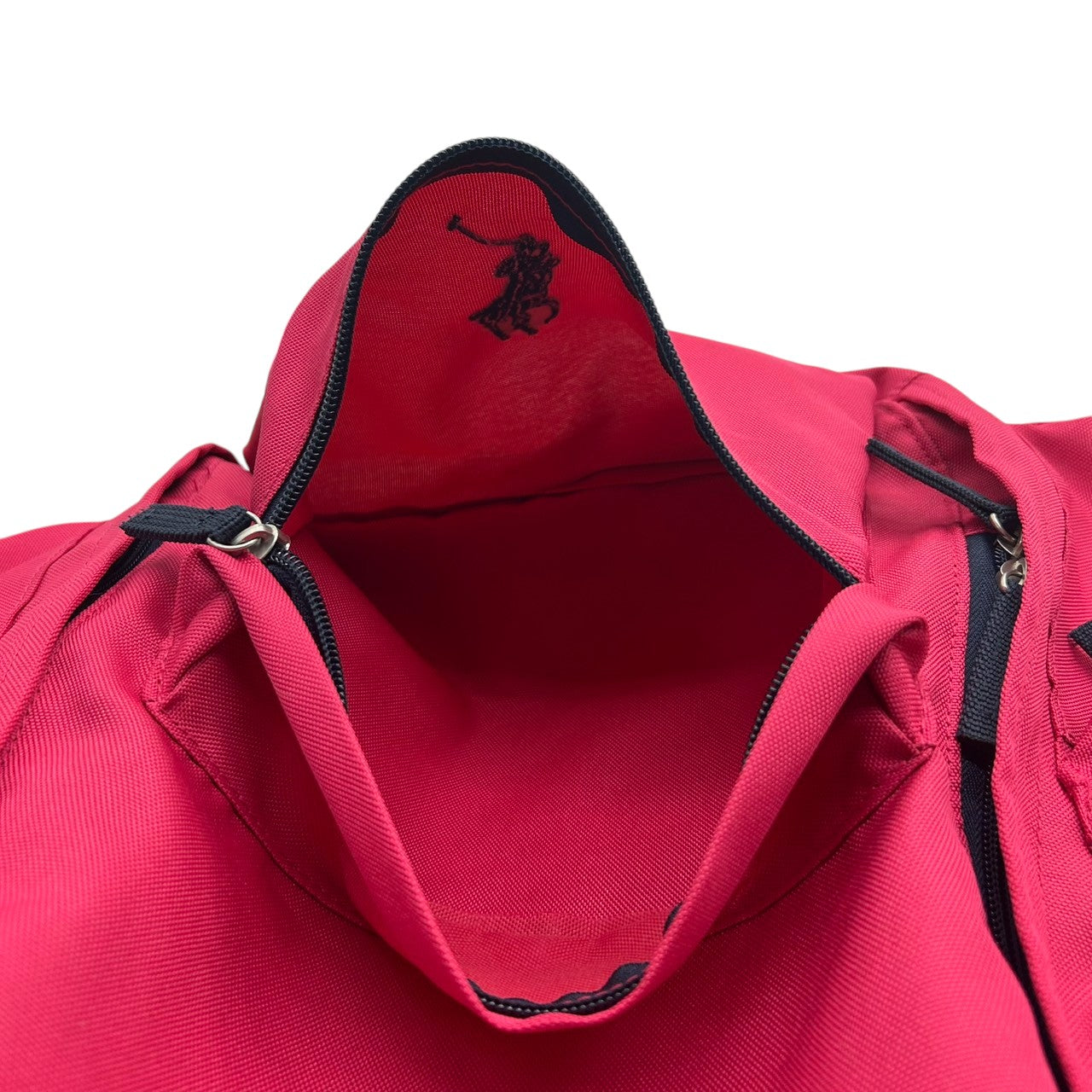 【未使用級】ポロ ラルフローレン リュック・デイパック バックパック ナイロン ピンク ネイビー ポニー刺繍 ロゴ A4収納可 軽量 大容量 カジュアル レディース メンズ ユニセックス 通勤 通学 旅行 シンプルデザイン クリーニング済み 自立可 u13