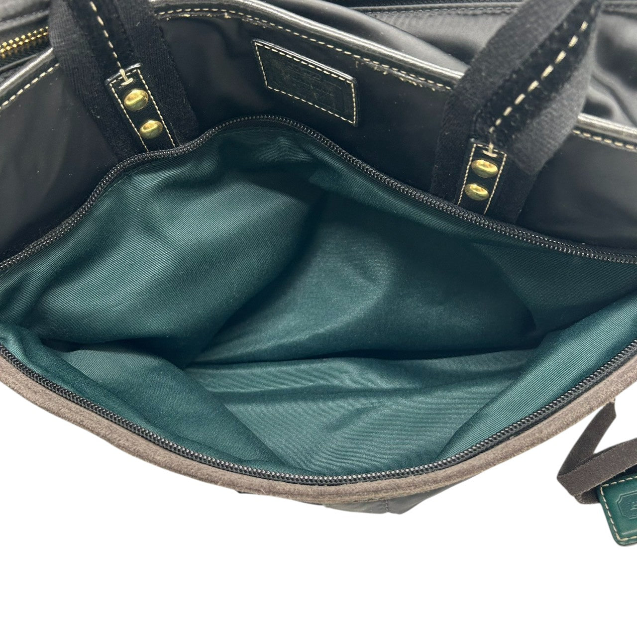 【美品】コーチ トートバッグ ハンプトンズ ウィークエンド 10102 ナイロン レザー ブラック 2WAY ビジネスバッグ A4収納可 大容量 斜め掛け可 メンズ 通勤 通学 旅行 チャーム付き クリーニング済み s57