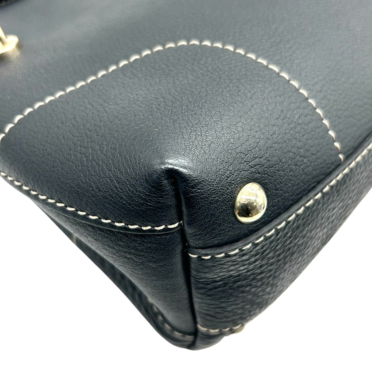 フルラ 2WAY ハンドバッグ ショルダーバッグ レザー 型押しレザー ブラック ホワイト バイカラー ターンロック レディース エレガント フォーマル イタリア製 上品 高級感 通勤 お出かけ クリーニング済み 自立可 s40