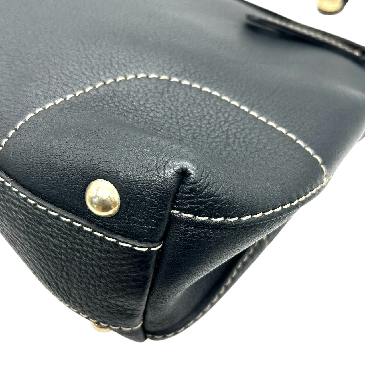 フルラ 2WAY ハンドバッグ ショルダーバッグ レザー 型押しレザー ブラック ホワイト バイカラー ターンロック レディース エレガント フォーマル イタリア製 上品 高級感 通勤 お出かけ クリーニング済み 自立可 s40