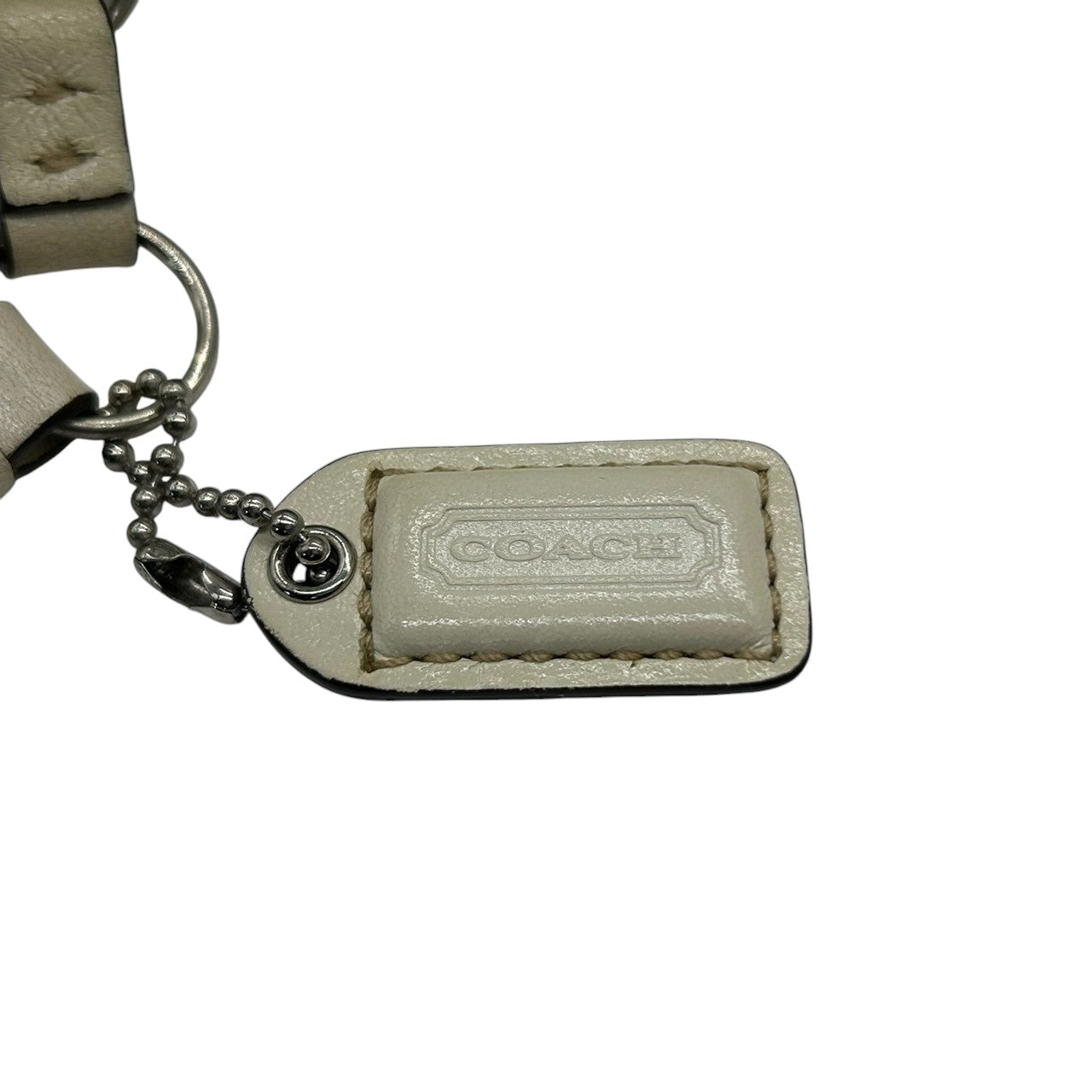 コーチ ショルダーバッグ シグネチャー キャンバス レザー 6442 アイボリー 斜め掛け可 ポシェット サコッシュ ミニショルダー コンパクト 軽量 レディース カジュアル シンプルデザイン クリーニング済み E2