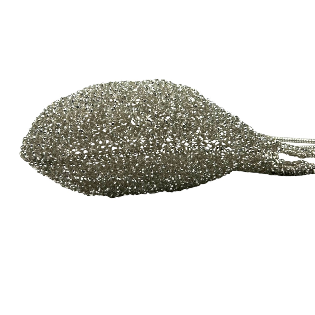 【新品同様】アンテプリマ ワイヤーバッグ スタンダード ラウンド ハンドバッグ シルバー ワンショルダー 肩掛け レディース リングロゴ ラインストーン パーティーバッグ エレガント フォーマル キラキラ クリーニング済み M