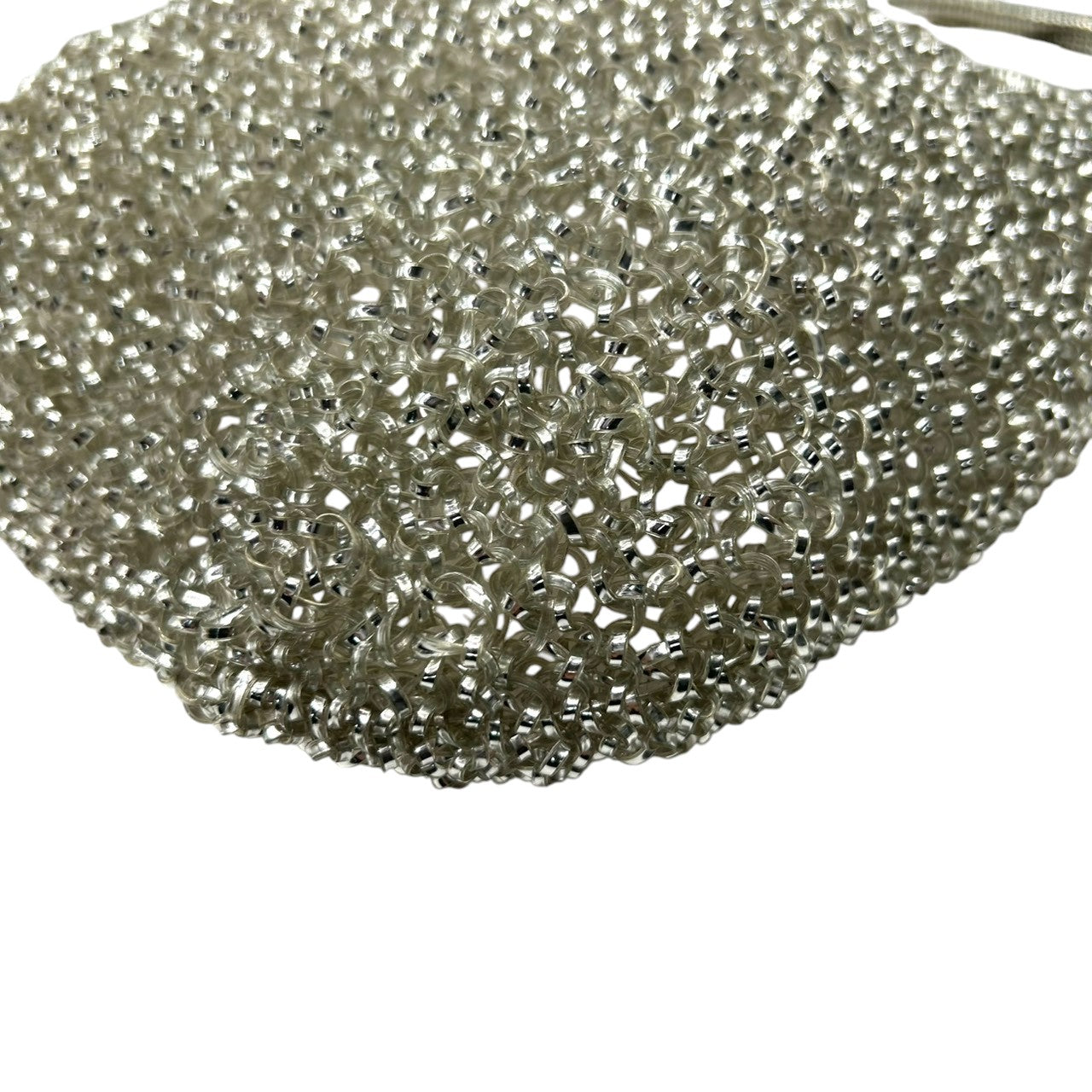 【新品同様】アンテプリマ ワイヤーバッグ スタンダード ラウンド ハンドバッグ シルバー ワンショルダー 肩掛け レディース リングロゴ ラインストーン パーティーバッグ エレガント フォーマル キラキラ クリーニング済み M