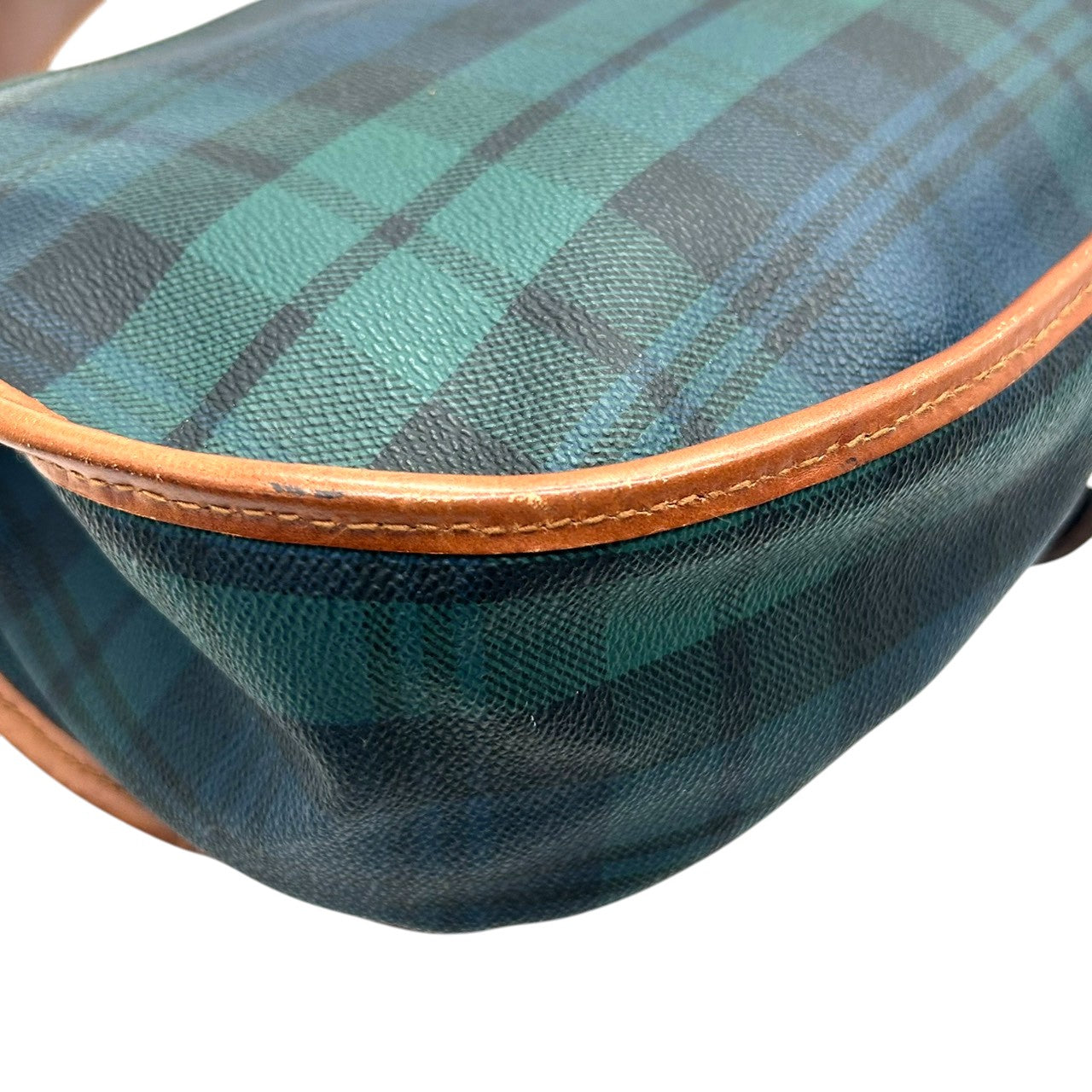 polo ralphlaurent ポロ ラルフローレン ショルダーバッグ PVC レザー タータンチェック グリーン フラップ 斜め掛け可 レディース メンズ ユニセックス ヴィンテージ ビンテージ M