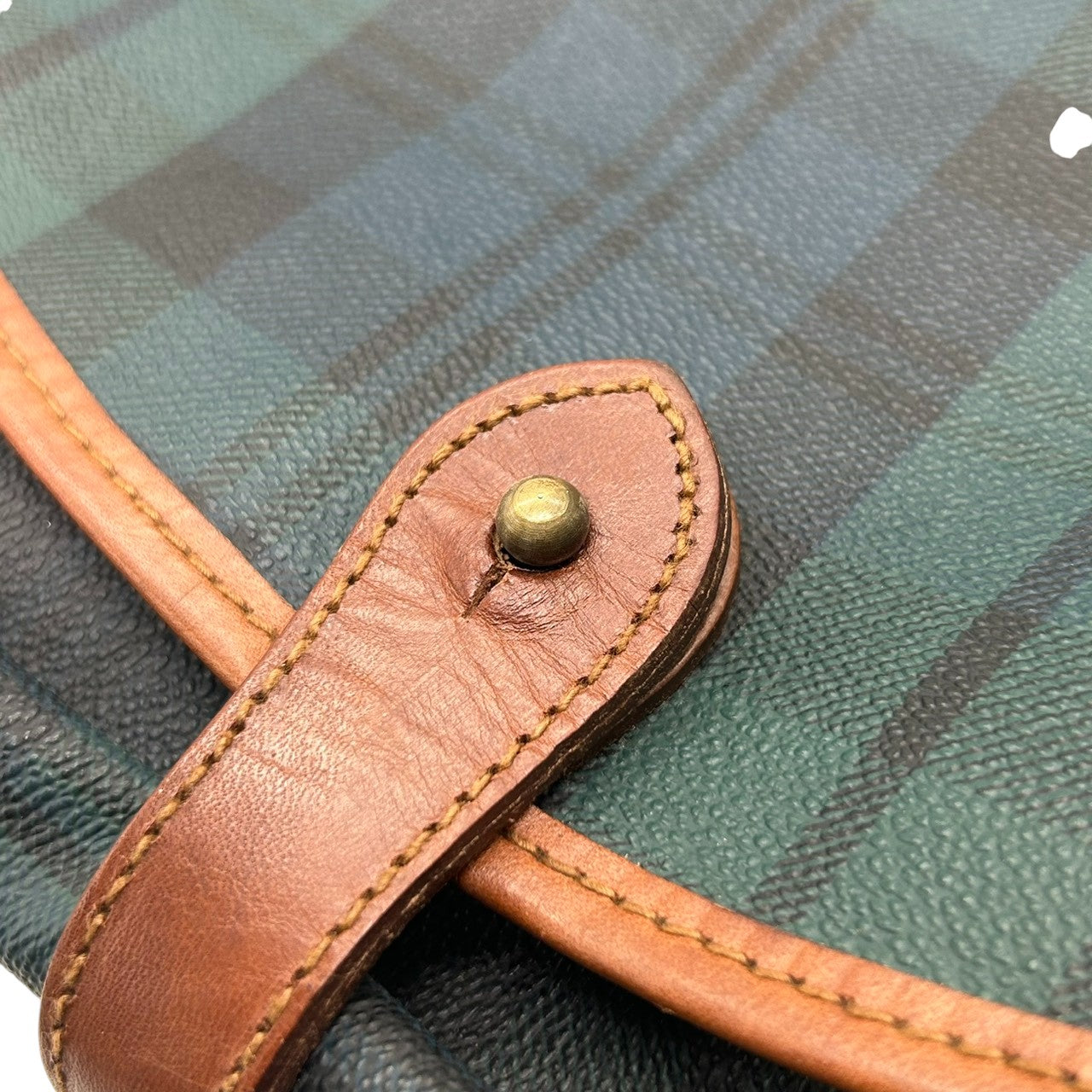 polo ralphlaurent ポロ ラルフローレン ショルダーバッグ PVC レザー タータンチェック グリーン フラップ 斜め掛け可 レディース メンズ ユニセックス ヴィンテージ ビンテージ M