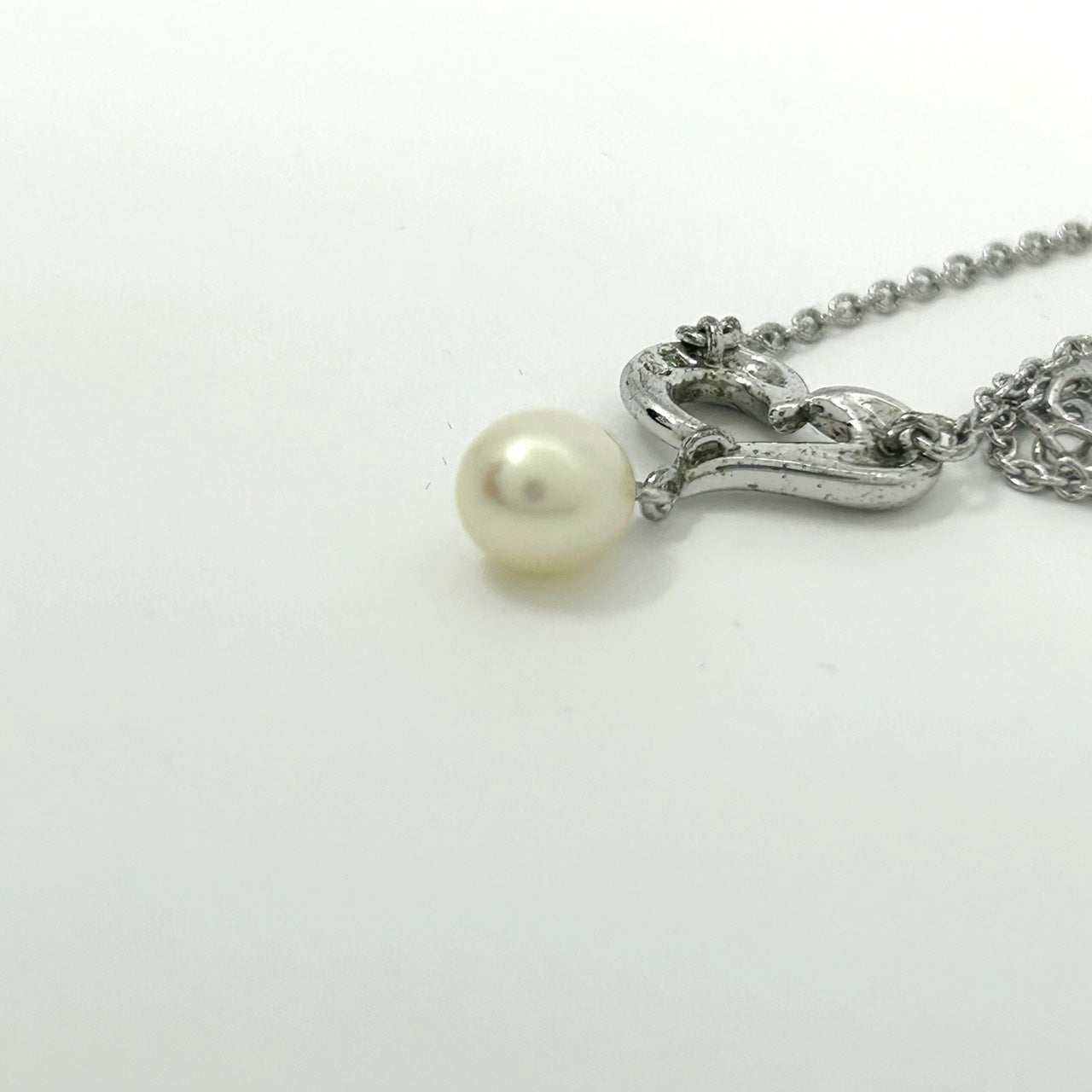 美品 タサキ TASAKI ネックレス パール シルバー ハートモチーフ ペンダント ジュエリー アクセサリー レディース I9