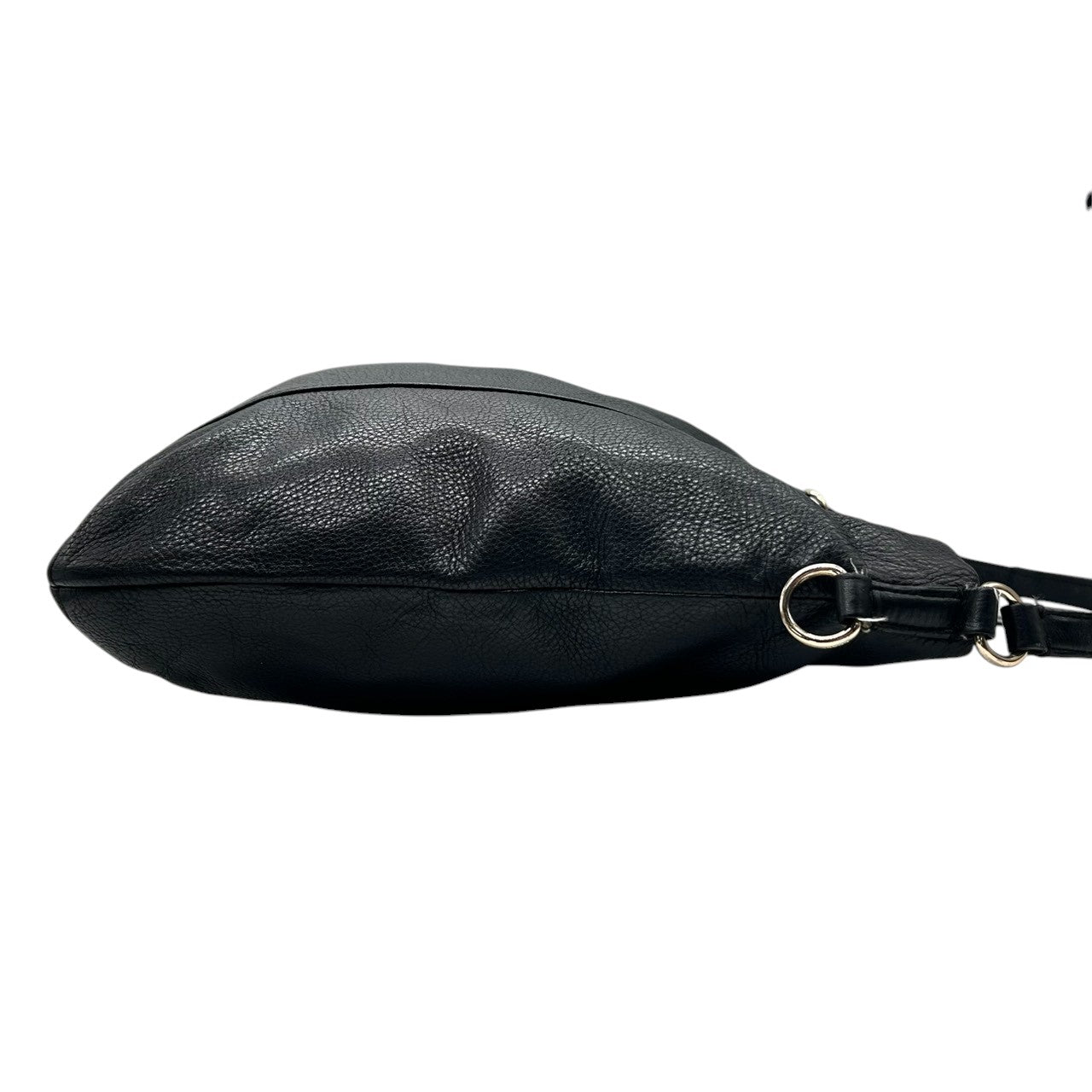 コーチ 2WAY ショルダーバッグ F34511 ペブルドレザー 本革 ブラック A4収納可 大容量 斜め掛け可 レディース ハンドバッグ ビジネス 通勤 通学 ロゴチャーム付き シンプルデザイン クリーニング済み U1