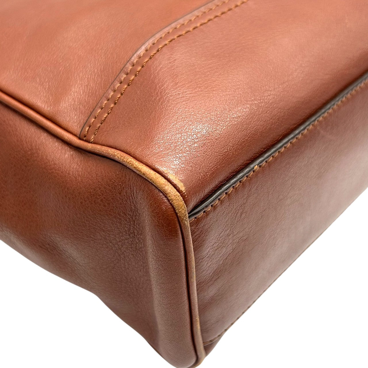 コーチ 2WAY トートバッグ ハンドバッグ ショルダーバッグ レザー 本革 ブラウン 斜め掛け可 タッセルチャーム付き レディース ミニトート コンパクト 通勤 カジュアル エレガント ロゴプレート 上質レザー 自立可 クリーニング済み s53