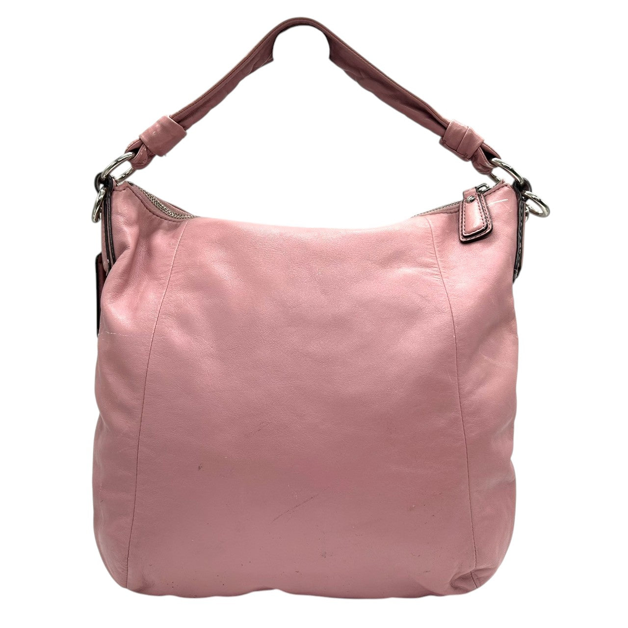 コーチ 2WAY ショルダーバッグ 14783 レザー 本革 ピンク A4収納可 大容量 斜め掛け可 レディース ハンドバッグ ターンロック フェミニン エレガント 通勤 通学 チャーム付き ロゴ クリーニング済み s53