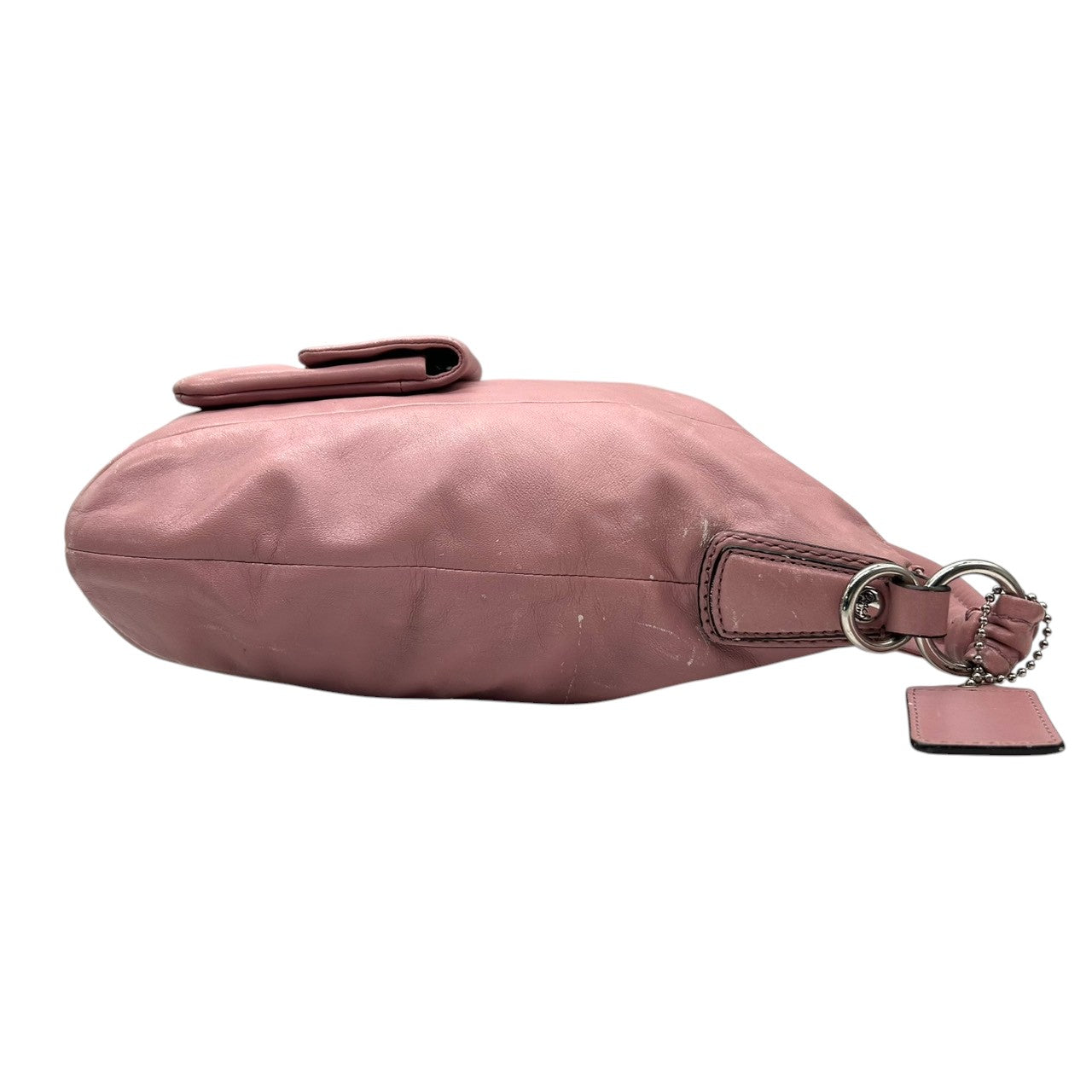 コーチ 2WAY ショルダーバッグ 14783 レザー 本革 ピンク A4収納可 大容量 斜め掛け可 レディース ハンドバッグ ターンロック フェミニン エレガント 通勤 通学 チャーム付き ロゴ クリーニング済み s53