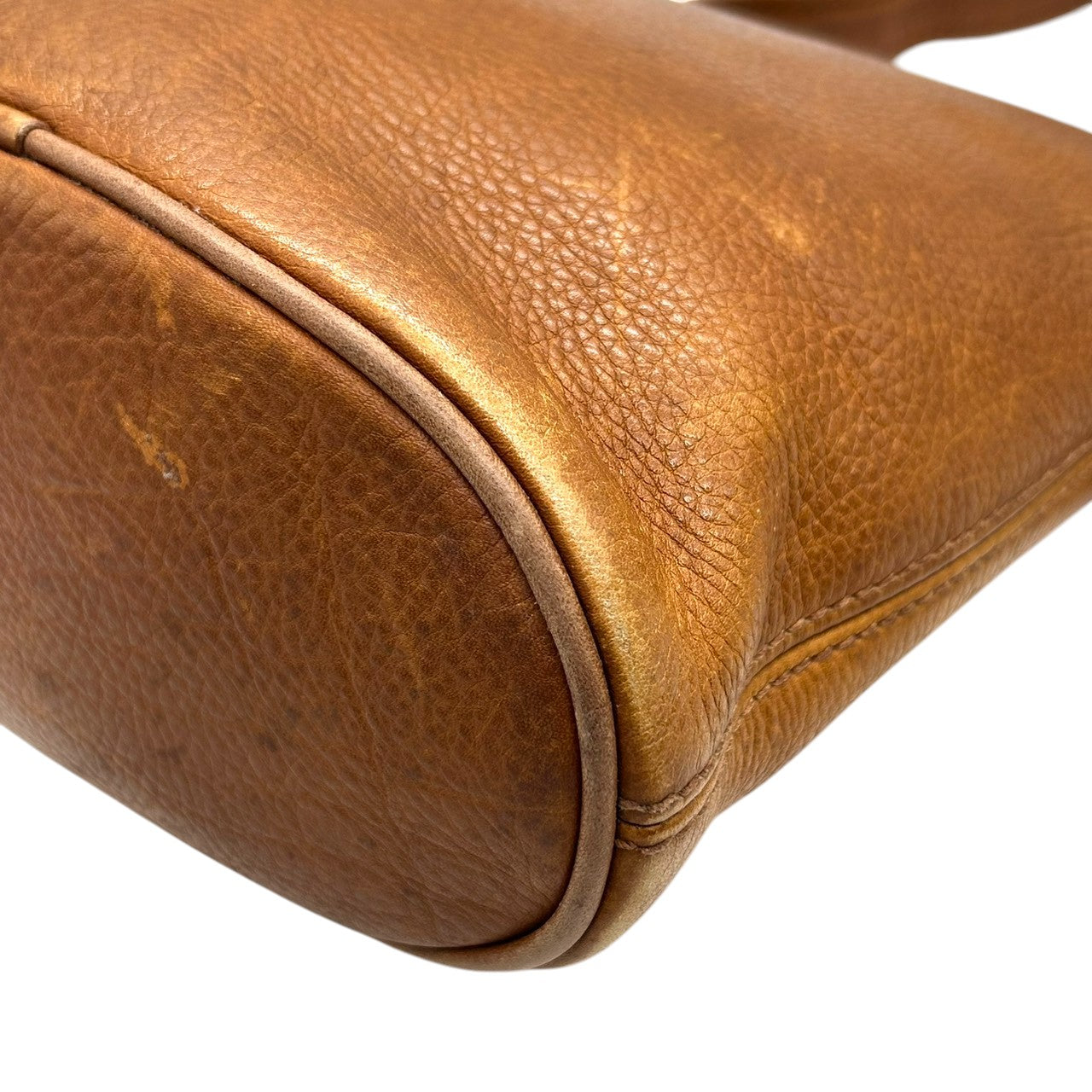 オールドコーチ ショルダーバッグ 4907 ヴィンテージ グラブタンレザー 本革 ブラウン バケツ型 斜め掛け可 レディース メンズ ユニセックス 90年代 USA製 クラシックデザイン チャーム付き レトロ COACH vintage s53