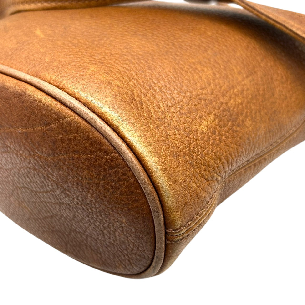 オールドコーチ ショルダーバッグ 4907 ヴィンテージ グラブタンレザー 本革 ブラウン バケツ型 斜め掛け可 レディース メンズ ユニセックス 90年代 USA製 クラシックデザイン チャーム付き レトロ COACH vintage s53