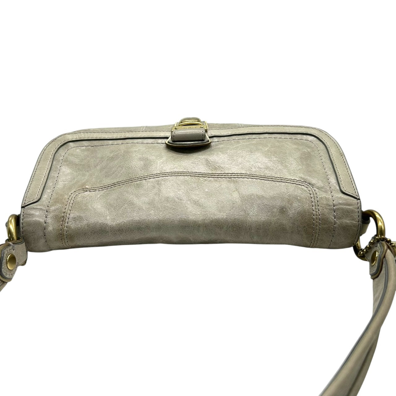 コーチ COACH ショルダーバッグ ハンドバッグ 肩掛け 2WAY レザー 本革 グレー系 ゴールド金具 レディース D1182-18160 斜め掛け可 エレガント クラシック カジュアル 通勤通学 普段使い s63