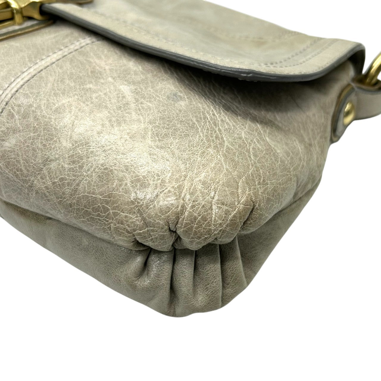 コーチ COACH ショルダーバッグ ハンドバッグ 肩掛け 2WAY レザー 本革 グレー系 ゴールド金具 レディース D1182-18160 斜め掛け可 エレガント クラシック カジュアル 通勤通学 普段使い s63