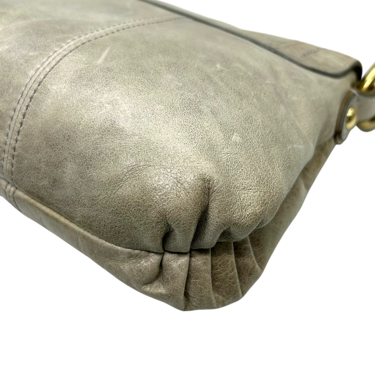 コーチ COACH ショルダーバッグ ハンドバッグ 肩掛け 2WAY レザー 本革 グレー系 ゴールド金具 レディース D1182-18160 斜め掛け可 エレガント クラシック カジュアル 通勤通学 普段使い s63