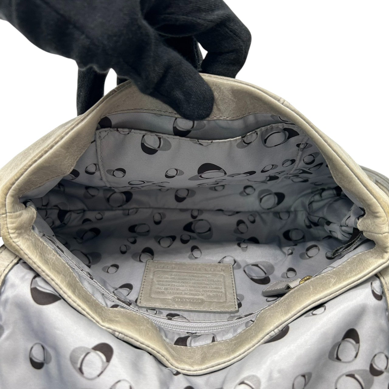 コーチ COACH ショルダーバッグ ハンドバッグ 肩掛け 2WAY レザー 本革 グレー系 ゴールド金具 レディース D1182-18160 斜め掛け可 エレガント クラシック カジュアル 通勤通学 普段使い s63