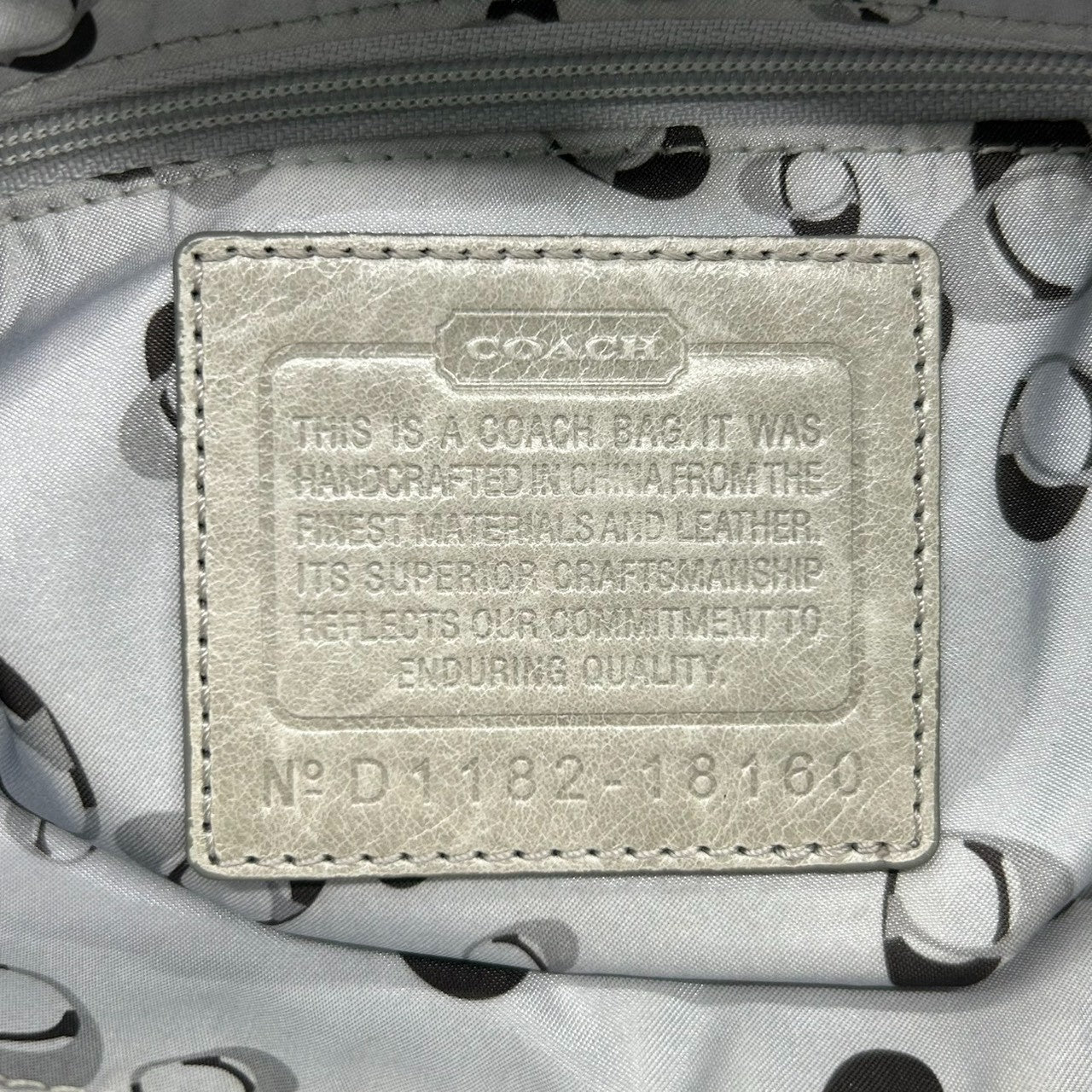 コーチ COACH ショルダーバッグ ハンドバッグ 肩掛け 2WAY レザー 本革 グレー系 ゴールド金具 レディース D1182-18160 斜め掛け可 エレガント クラシック カジュアル 通勤通学 普段使い s63