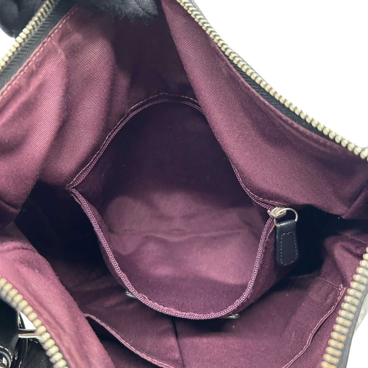 【美品】コーチ ショルダーバッグ F14018 レザー 本革 ブラック 大容量 A4収納可 斜め掛け可 レディース ホーボーバッグ クラシック シンプルデザイン 通勤 通学 ビジネス シルバー金具 ステッチ クリーニング済み s63