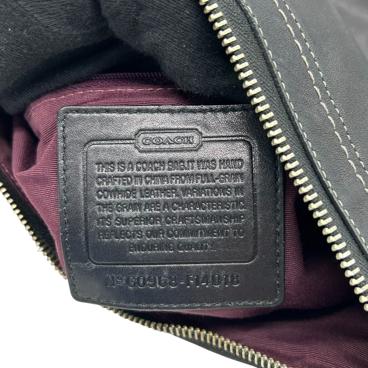 【美品】コーチ ショルダーバッグ F14018 レザー 本革 ブラック 大容量 A4収納可 斜め掛け可 レディース ホーボーバッグ クラシック シンプルデザイン 通勤 通学 ビジネス シルバー金具 ステッチ クリーニング済み s63