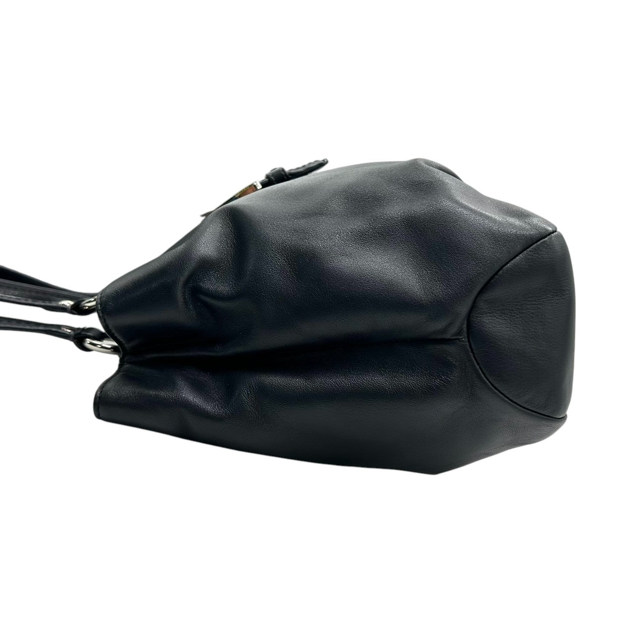 【美品】コーチ トートバッグ F18751 レザー 本革 ブラック 大容量 A4収納可 ワンショルダー 肩掛け レディース ハンドバッグ ビジネス 通勤 通学 バックルデザイン クラシック シンプル チャーム付き クリーニング済み s67