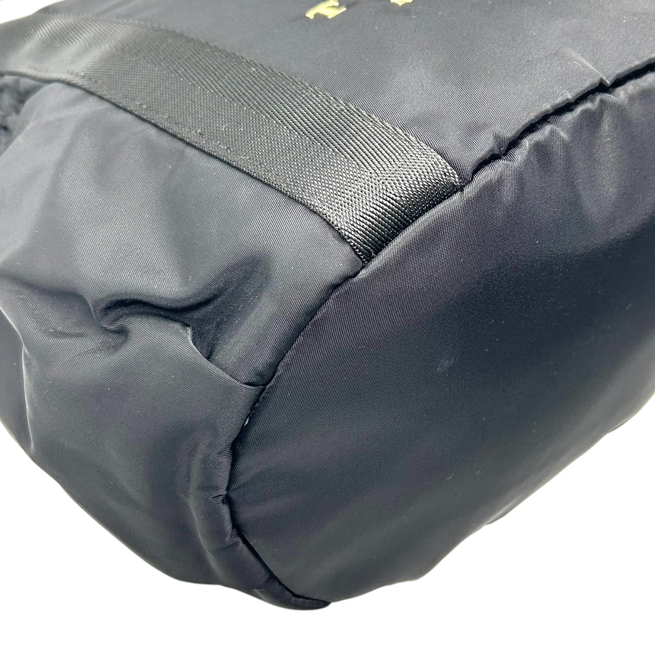 【未使用級】トッカ 2WAY トートバッグ ナイロン ブラック A4収納可 斜め掛け可 レディース ハンドバッグ ショルダーバッグ ロゴ マザーズバッグ 通勤 通学 軽量 エレガント フェミニン サイドギャザー 自立可 ゴールド金具 クリーニング済み s21