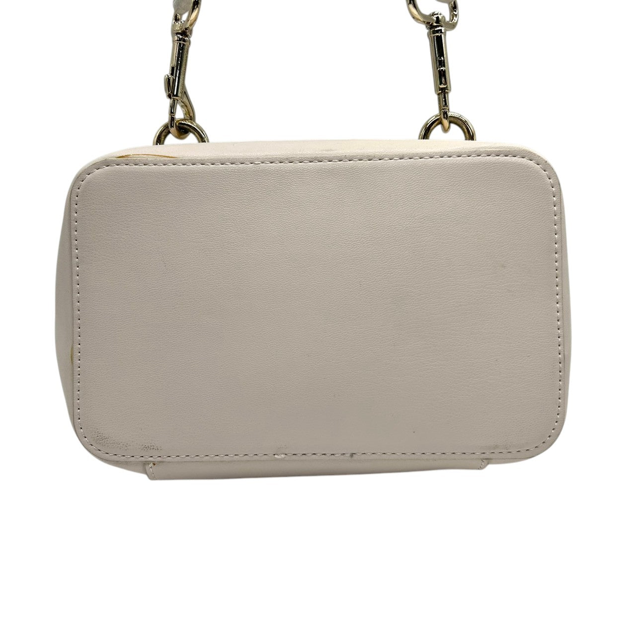 【美品】トミーヒルフィガー ショルダーバッグ レザー 本革 ホワイト THロゴ カメラバッグ ポシェット 斜め掛け可 レディース コンパクト ミニショルダー ゴールド金具 カジュアル スポーティー デイリーユース ワイドストラップ クリーニング済み s21