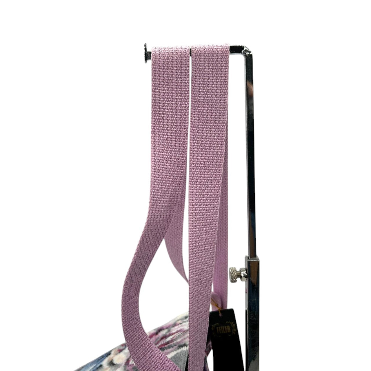 【未使用級】 FEILER ローランサン フェイラー トートバッグ シェニール織 花柄 ローズ グレー A4収納可 大容量 肩掛け ワンショルダー レディース ハンドバッグ エレガント フェミニン 上品 軽量 お出かけ デイリーユース クリーニング済み s21