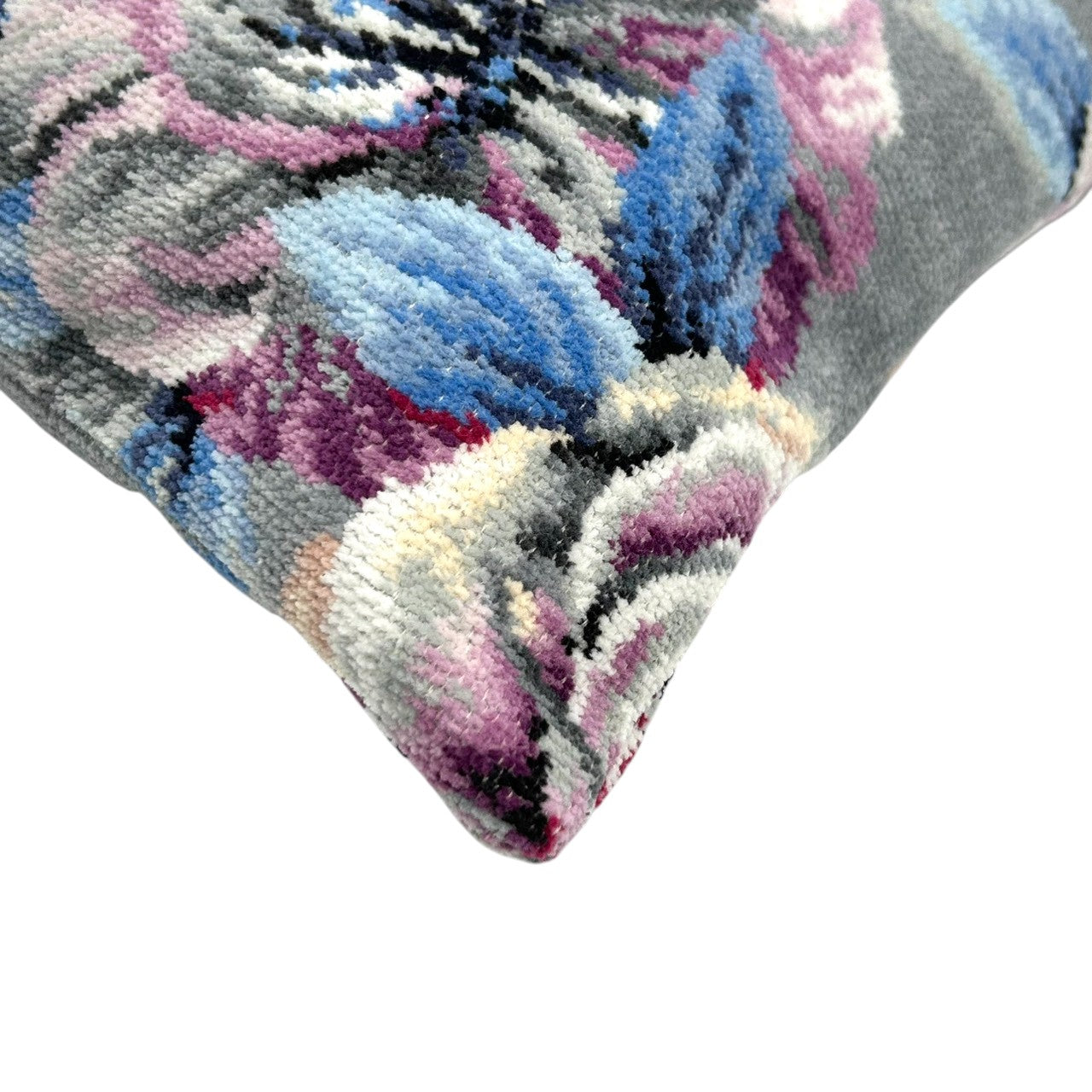 【未使用級】 FEILER ローランサン フェイラー トートバッグ シェニール織 花柄 ローズ グレー A4収納可 大容量 肩掛け ワンショルダー レディース ハンドバッグ エレガント フェミニン 上品 軽量 お出かけ デイリーユース クリーニング済み s21