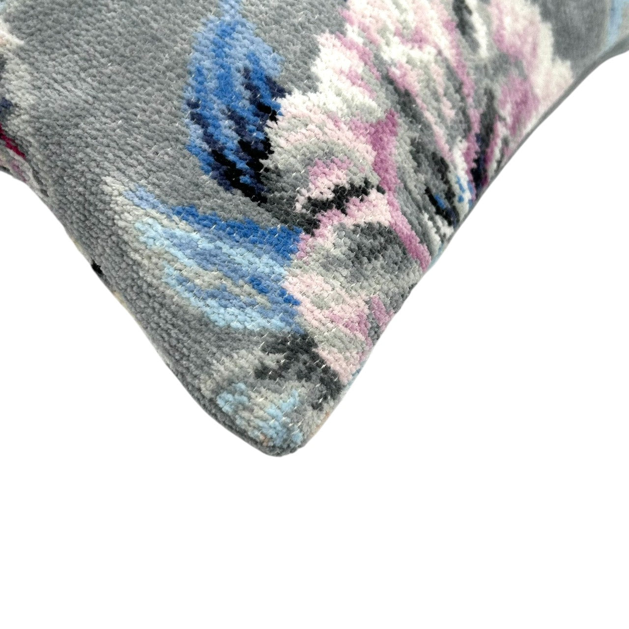 【未使用級】 FEILER ローランサン フェイラー トートバッグ シェニール織 花柄 ローズ グレー A4収納可 大容量 肩掛け ワンショルダー レディース ハンドバッグ エレガント フェミニン 上品 軽量 お出かけ デイリーユース クリーニング済み s21