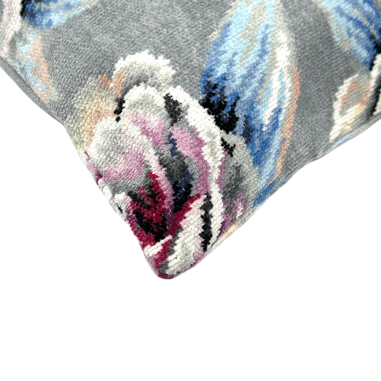 【未使用級】 FEILER ローランサン フェイラー トートバッグ シェニール織 花柄 ローズ グレー A4収納可 大容量 肩掛け ワンショルダー レディース ハンドバッグ エレガント フェミニン 上品 軽量 お出かけ デイリーユース クリーニング済み s21