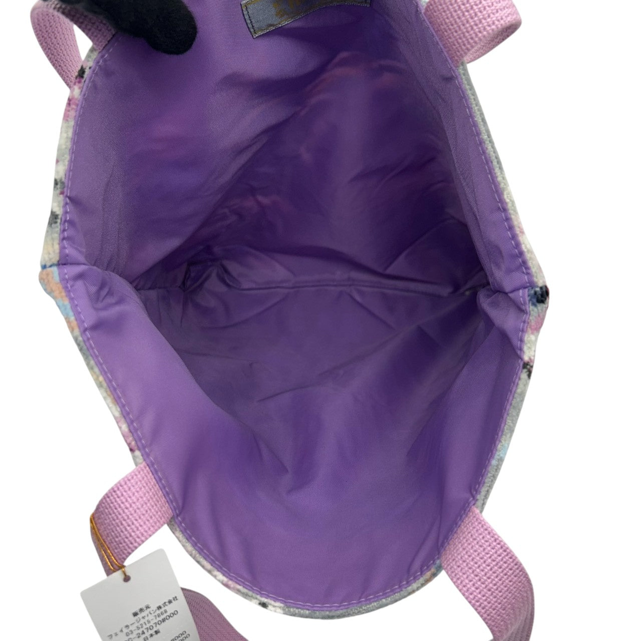 【未使用級】 FEILER ローランサン フェイラー トートバッグ シェニール織 花柄 ローズ グレー A4収納可 大容量 肩掛け ワンショルダー レディース ハンドバッグ エレガント フェミニン 上品 軽量 お出かけ デイリーユース クリーニング済み s21