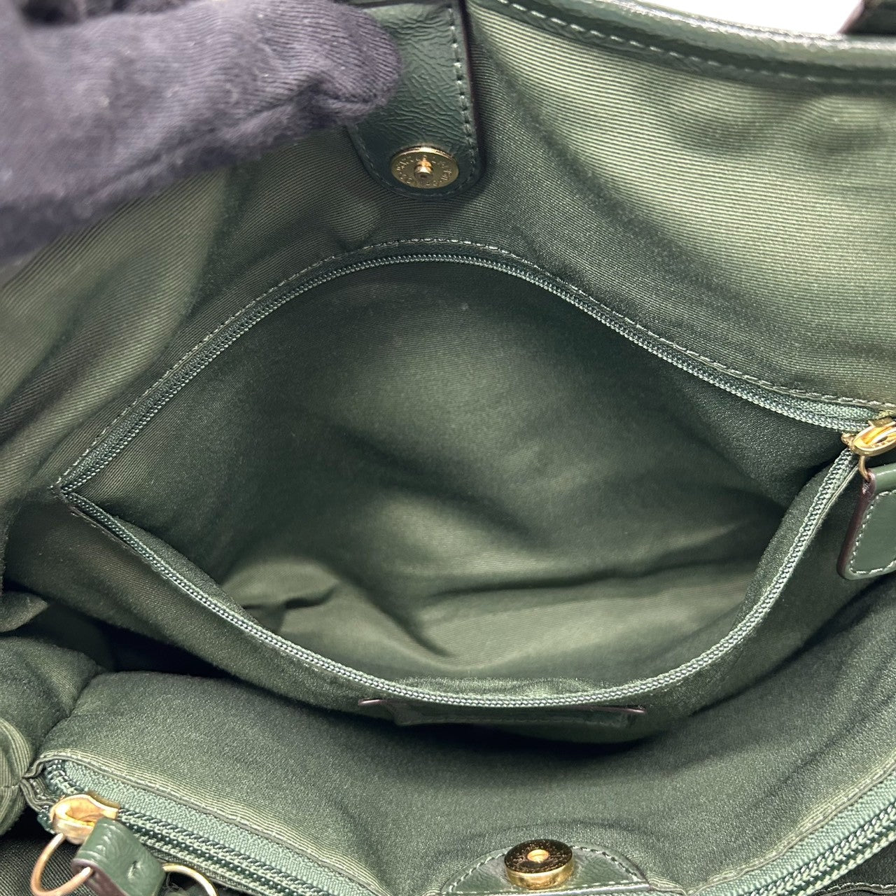 コーチ トートバッグ F24882 シグネチャー キャンバス 型押しレザー ブラウン グリーン 巾着型 A4収納可 大容量 肩掛け ワンショルダー レディース ハンドバッグ チャーム付き エレガントデザイン クリーニング済み s4