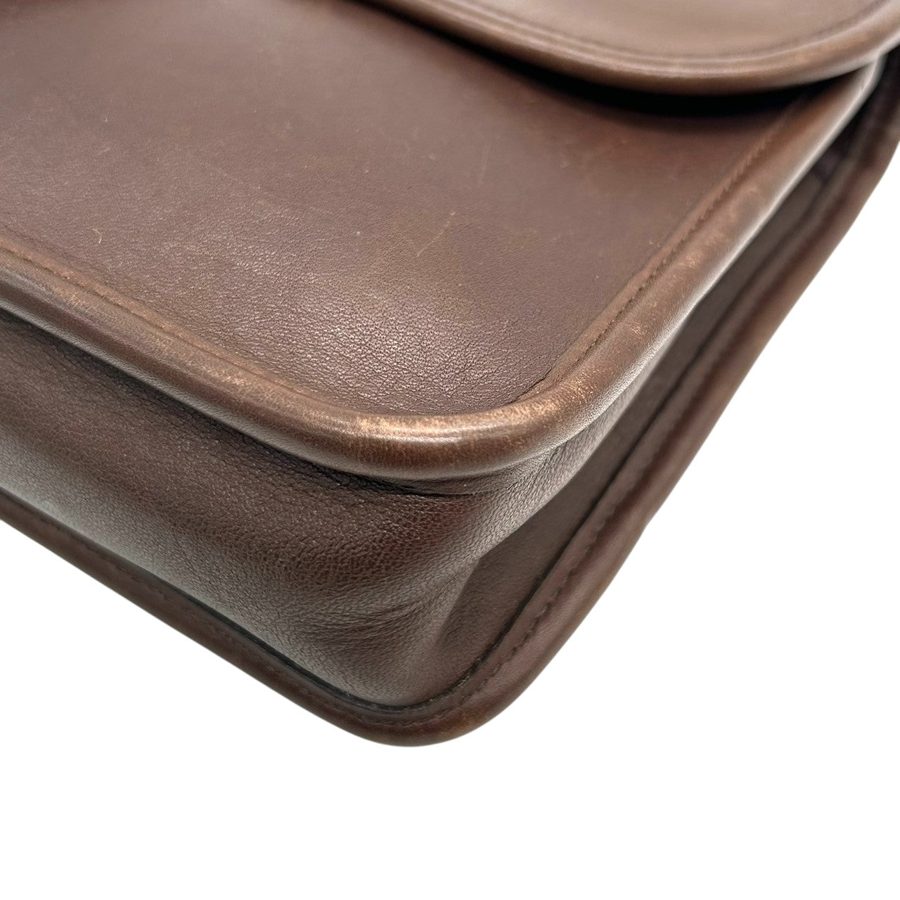 COACH オールドコーチ 2WAY ショルダーバッグ 9971 ヴィンテージ グラブタンレザー 本革 ブラウン ターンロック クラッチバッグ レディース USA製 90年代 クラシックデザイン フラップ レトロ s4