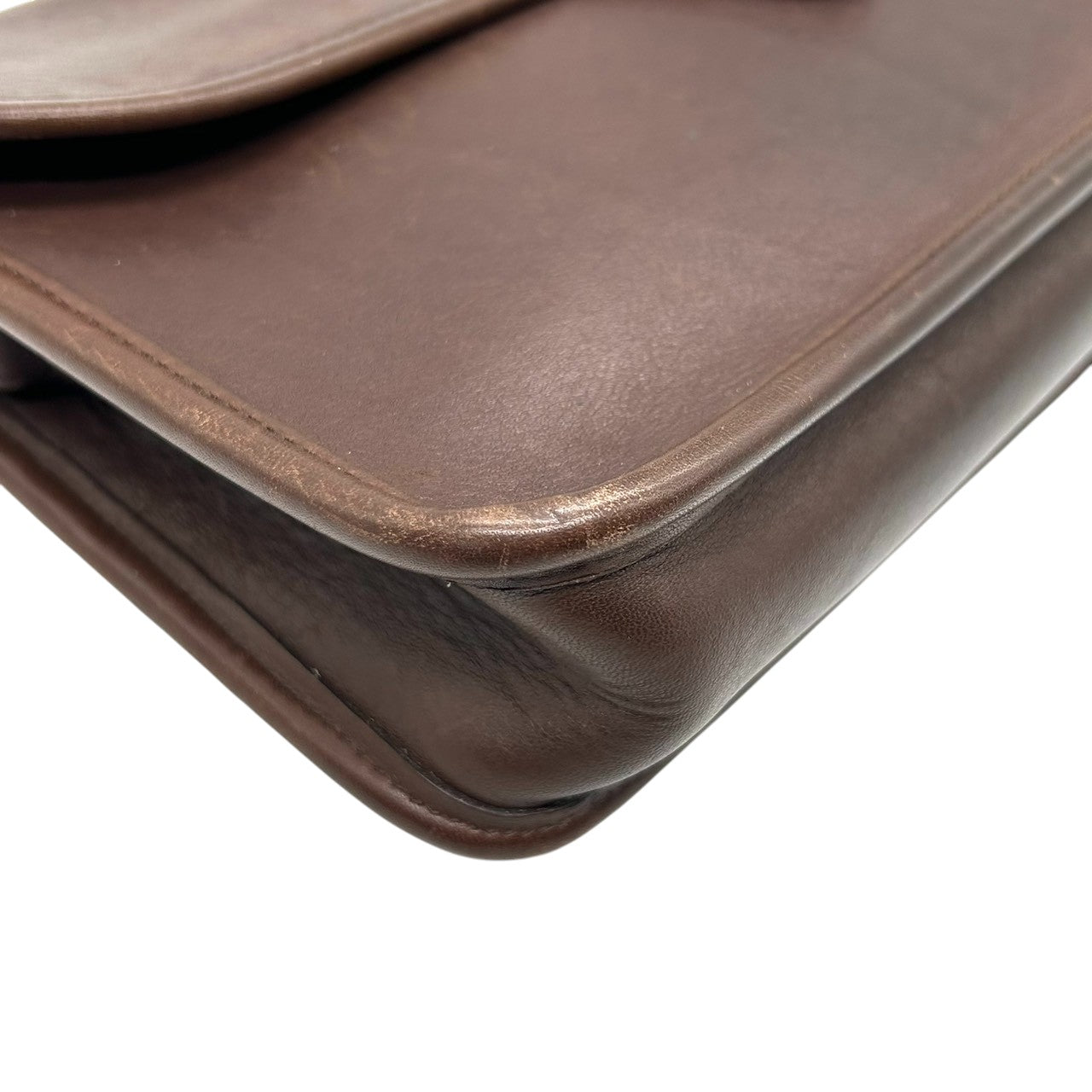 COACH オールドコーチ 2WAY ショルダーバッグ 9971 ヴィンテージ グラブタンレザー 本革 ブラウン ターンロック クラッチバッグ レディース USA製 90年代 クラシックデザイン フラップ レトロ s4