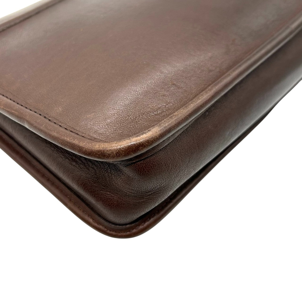 COACH オールドコーチ 2WAY ショルダーバッグ 9971 ヴィンテージ グラブタンレザー 本革 ブラウン ターンロック クラッチバッグ レディース USA製 90年代 クラシックデザイン フラップ レトロ s4